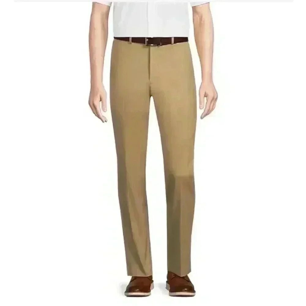 Daniel Cremieux Men's Caramel Cotton Vence Dress Pants NEW